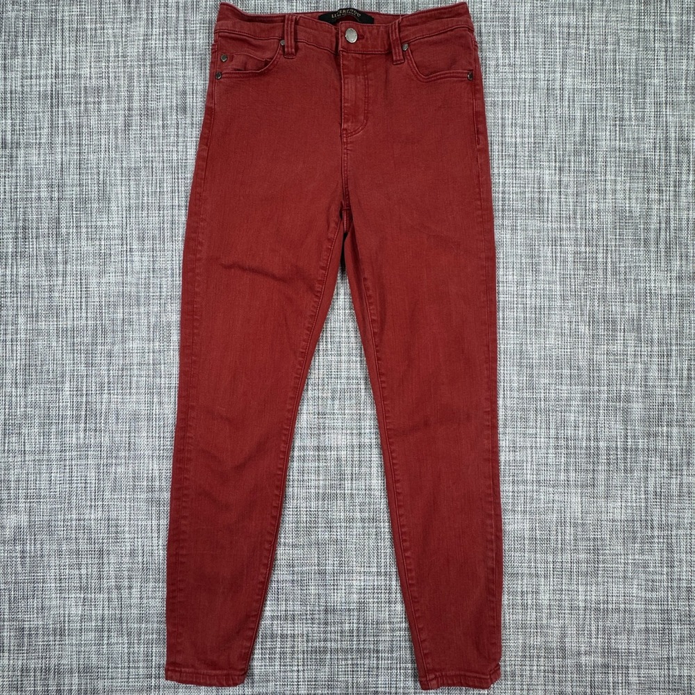 Liverpool Women's Jeans High Rise Ankle Skinny Stretch Cherry Wood Red Size 4/27